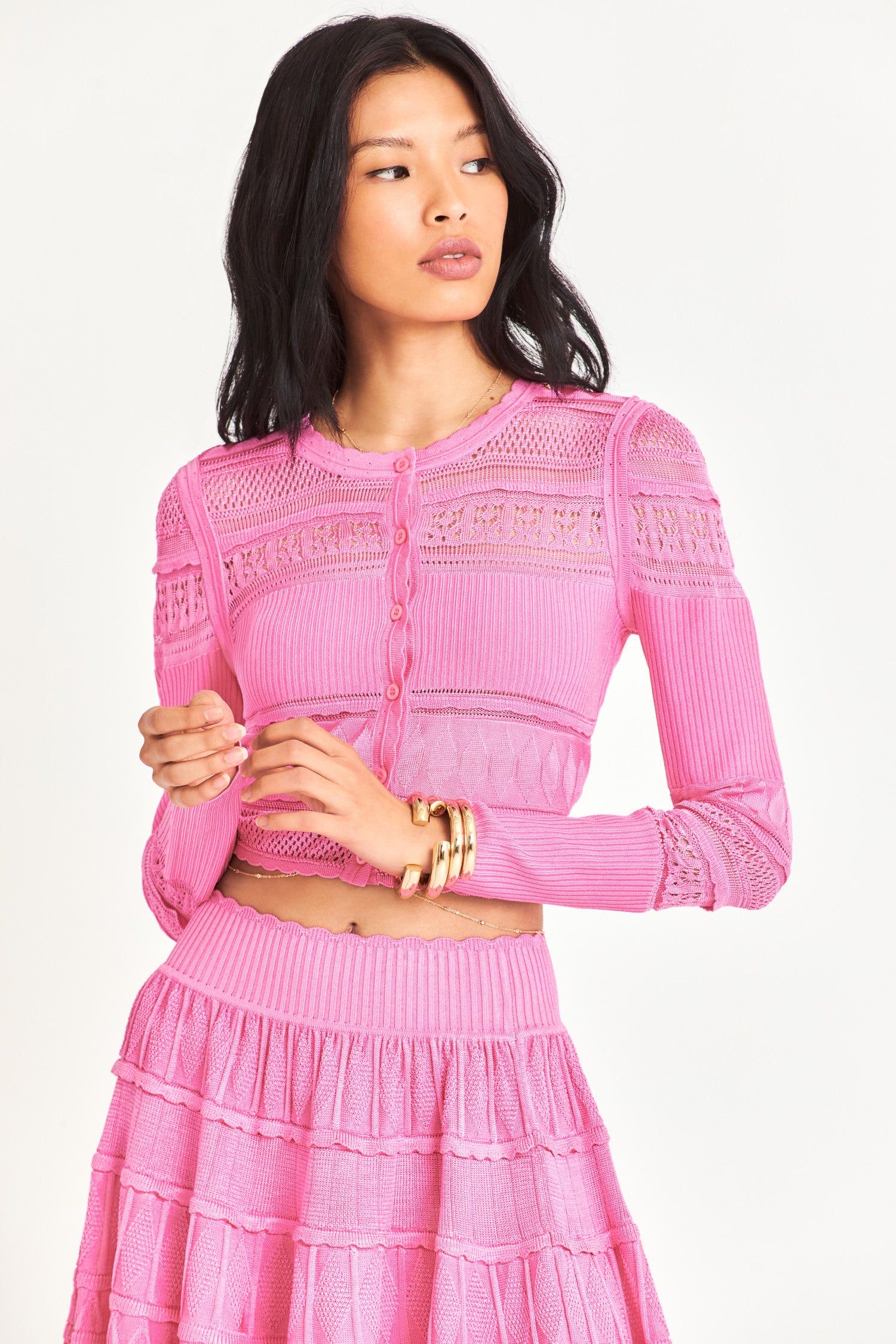 Laren Crop Cardigan sold by LoveShackFancy product image thumbnail 2