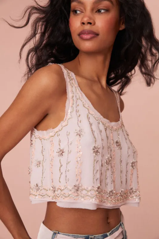 Ensor Embellished Crop Top sold by LoveShackFancy