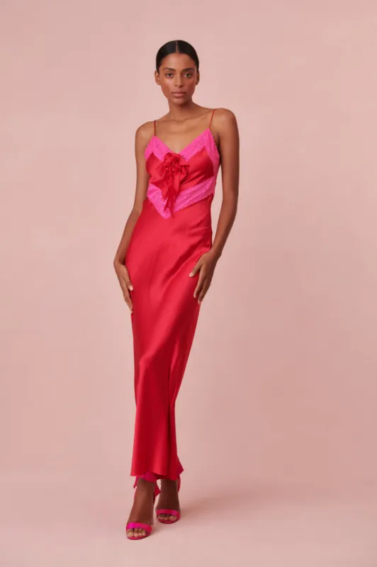 Serita Slip Dress - RED sold by LoveShackFancy