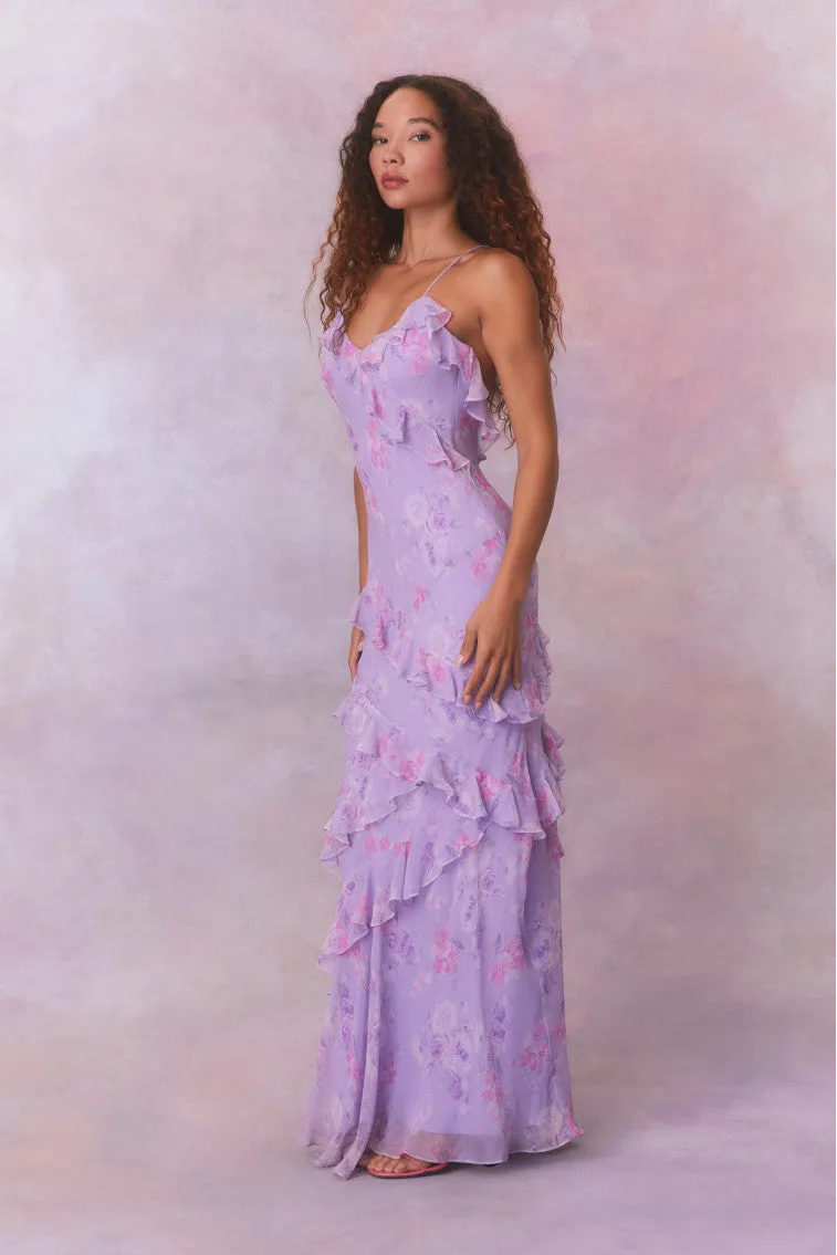 Rialto Fragrance Print Maxi Dress-HIBISCUS sold by LoveShackFancy product image thumbnail 3