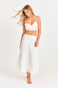 Ivoire Midi Skirt sold by LoveShackFancy