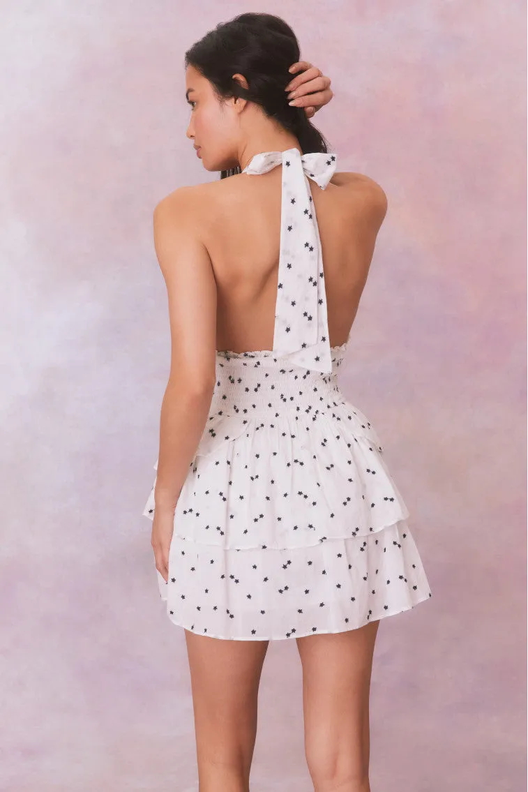 Deanna Star Print Cotton Halter Mini Dress sold by LoveShackFancy product image thumbnail 5