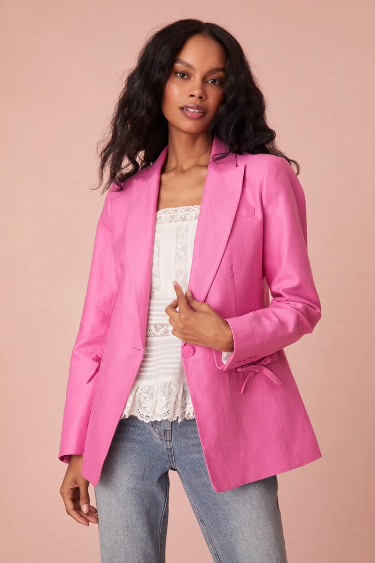 Lamia Tailored Suit Jacket- MEADOW FLOWER sold by LoveShackFancy