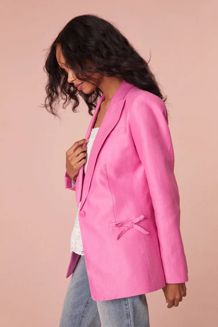 Lamia Tailored Suit Jacket- MEADOW FLOWER sold by LoveShackFancy product image thumbnail 3