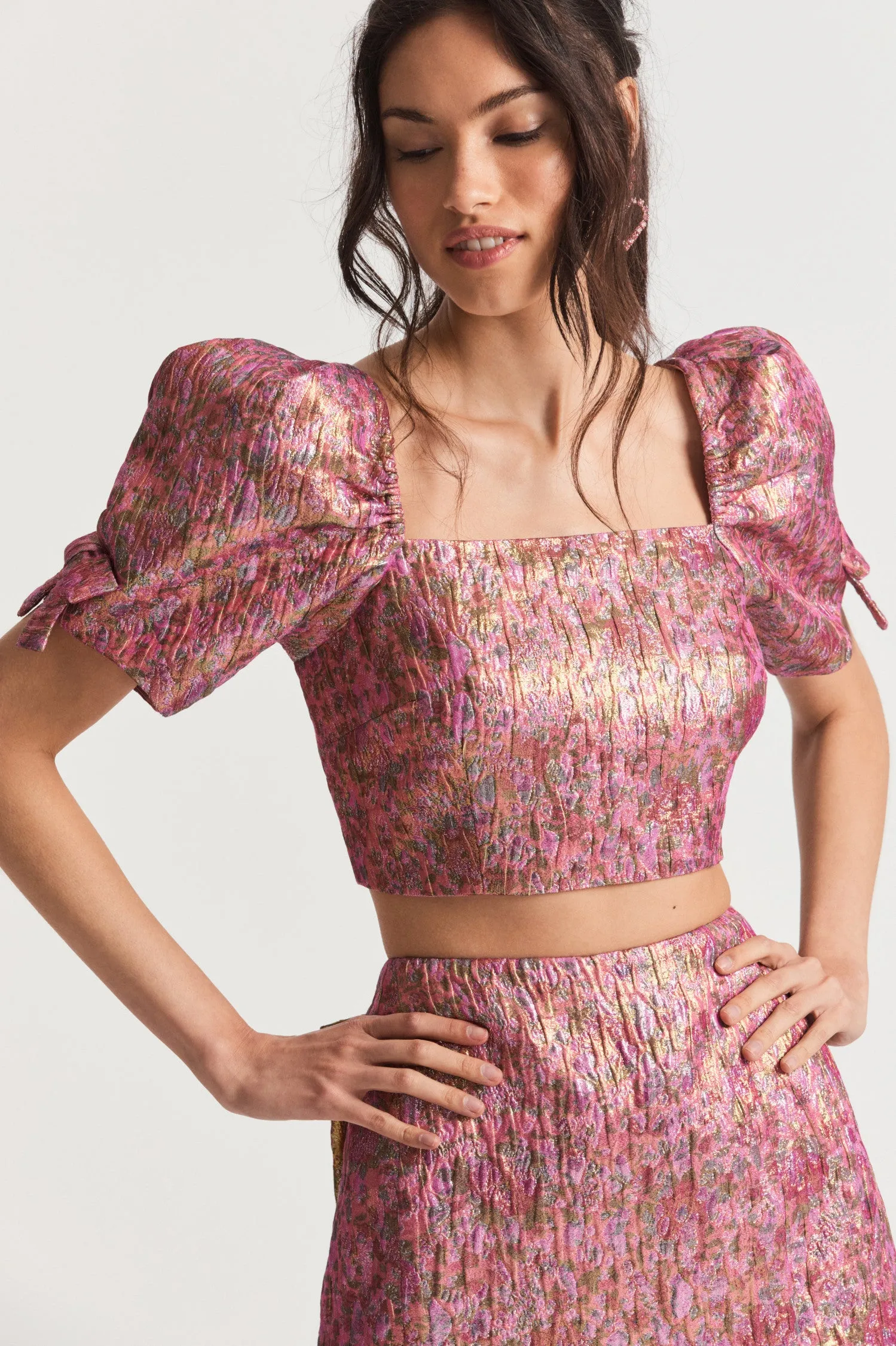 Lamaria Crop Top sold by LoveShackFancy