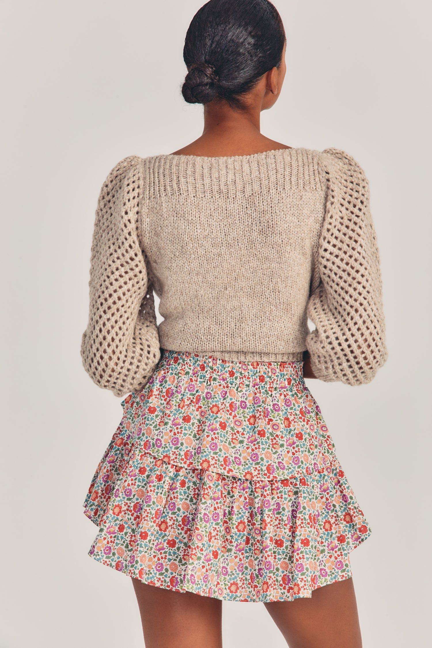 LoveShackFancy x Liberty Ruffle Mini Skirt sold by LoveShackFancy product image thumbnail 4