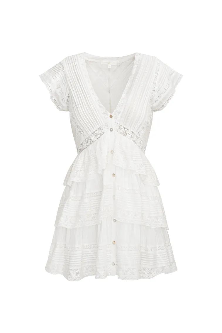 Binselle Flutter Sleeve Mini Dress sold by LoveShackFancy product image thumbnail 5