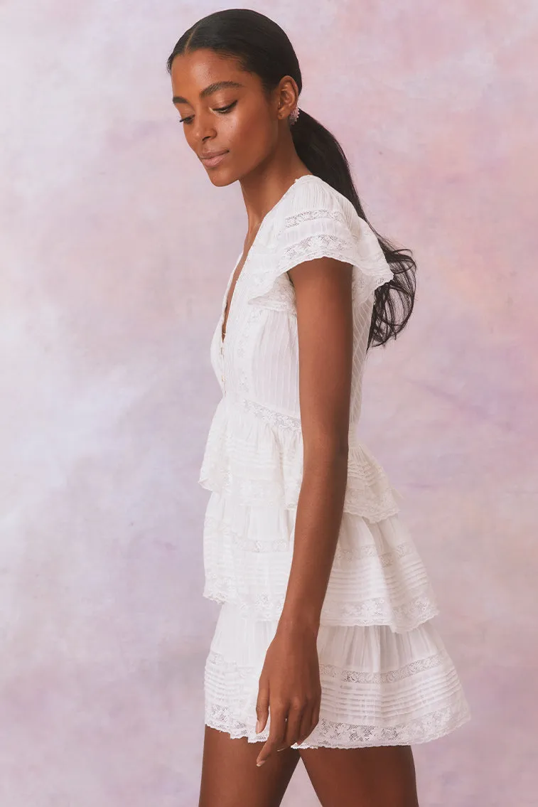 Binselle Flutter Sleeve Mini Dress sold by LoveShackFancy product image thumbnail 2