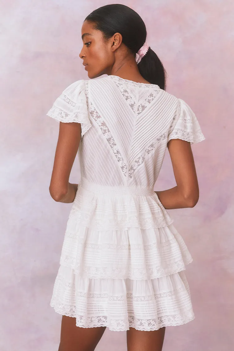 Binselle Flutter Sleeve Mini Dress sold by LoveShackFancy product image thumbnail 4