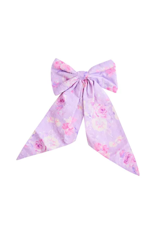 Patchouli Heirloom Print Bow Clip sold by LoveShackFancy