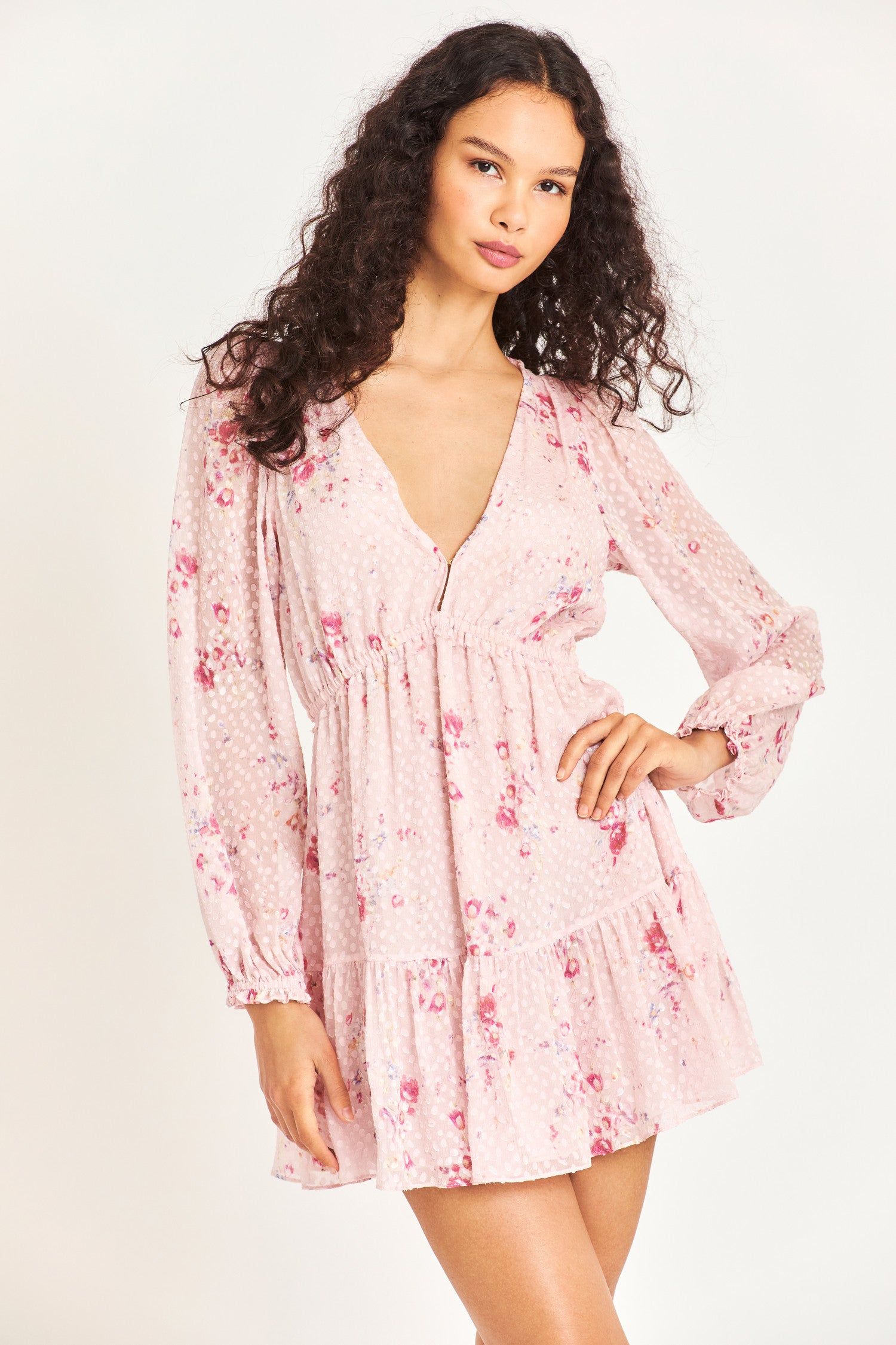 Siriana Floral Mini Dress sold by LoveShackFancy