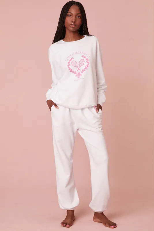 Darina Fleece Sweatpant sold by LoveShackFancy