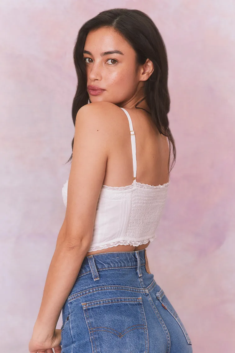 Embellished Rosabella Cotton Cami Top sold by LoveShackFancy product image thumbnail 4