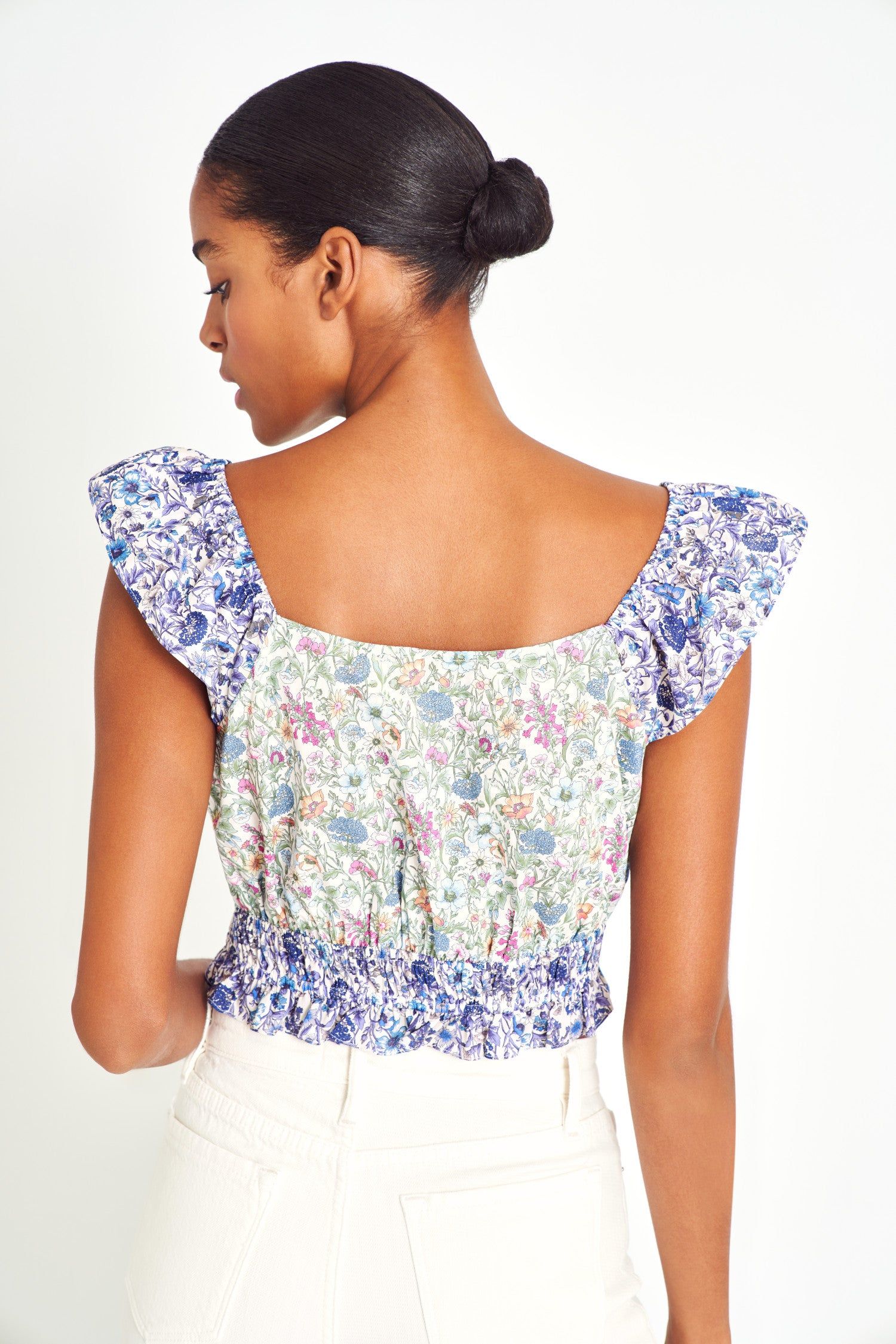 LoveShackFancy x Liberty Drea Crop Top sold by LoveShackFancy product image thumbnail 3
