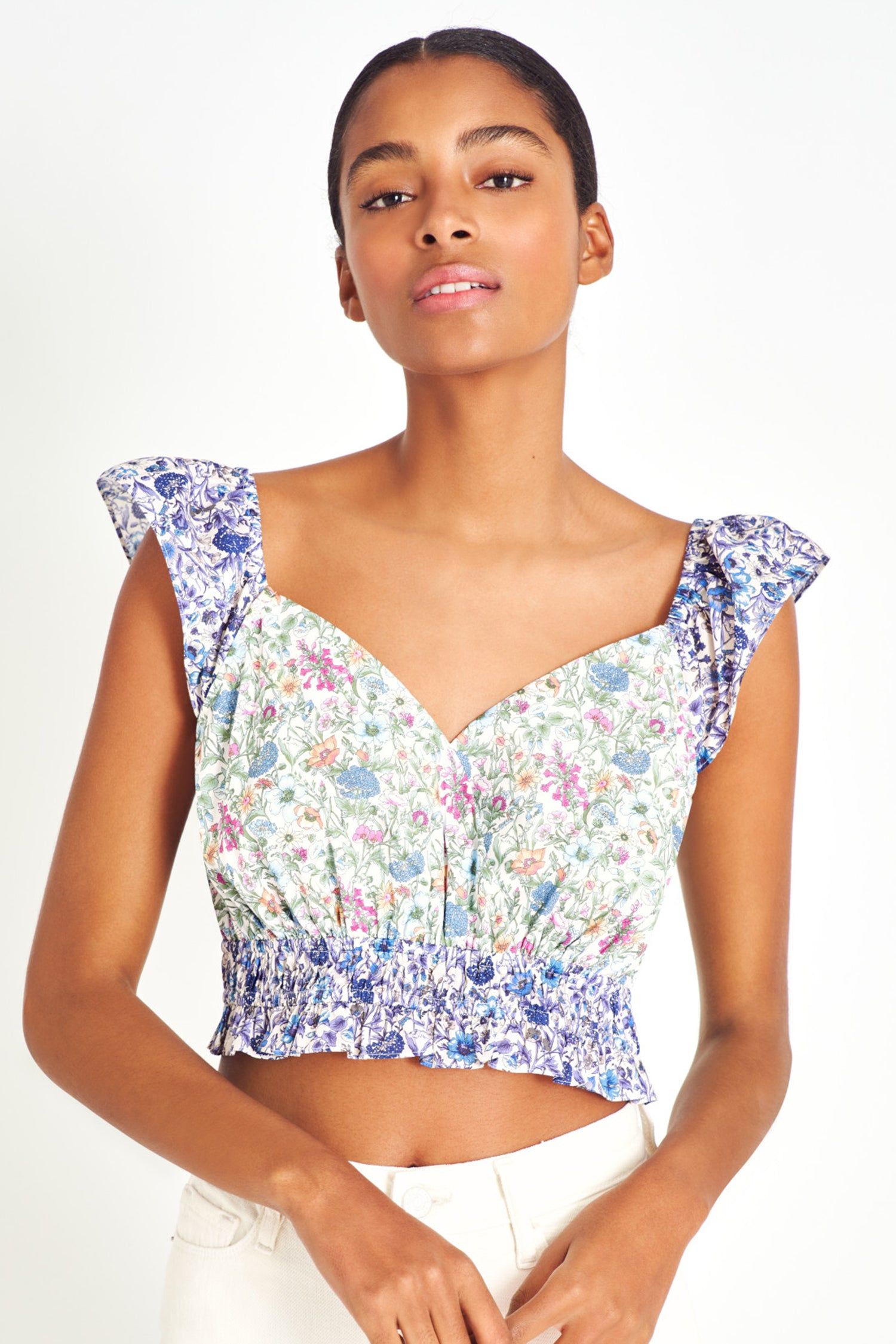 LoveShackFancy x Liberty Drea Crop Top sold by LoveShackFancy