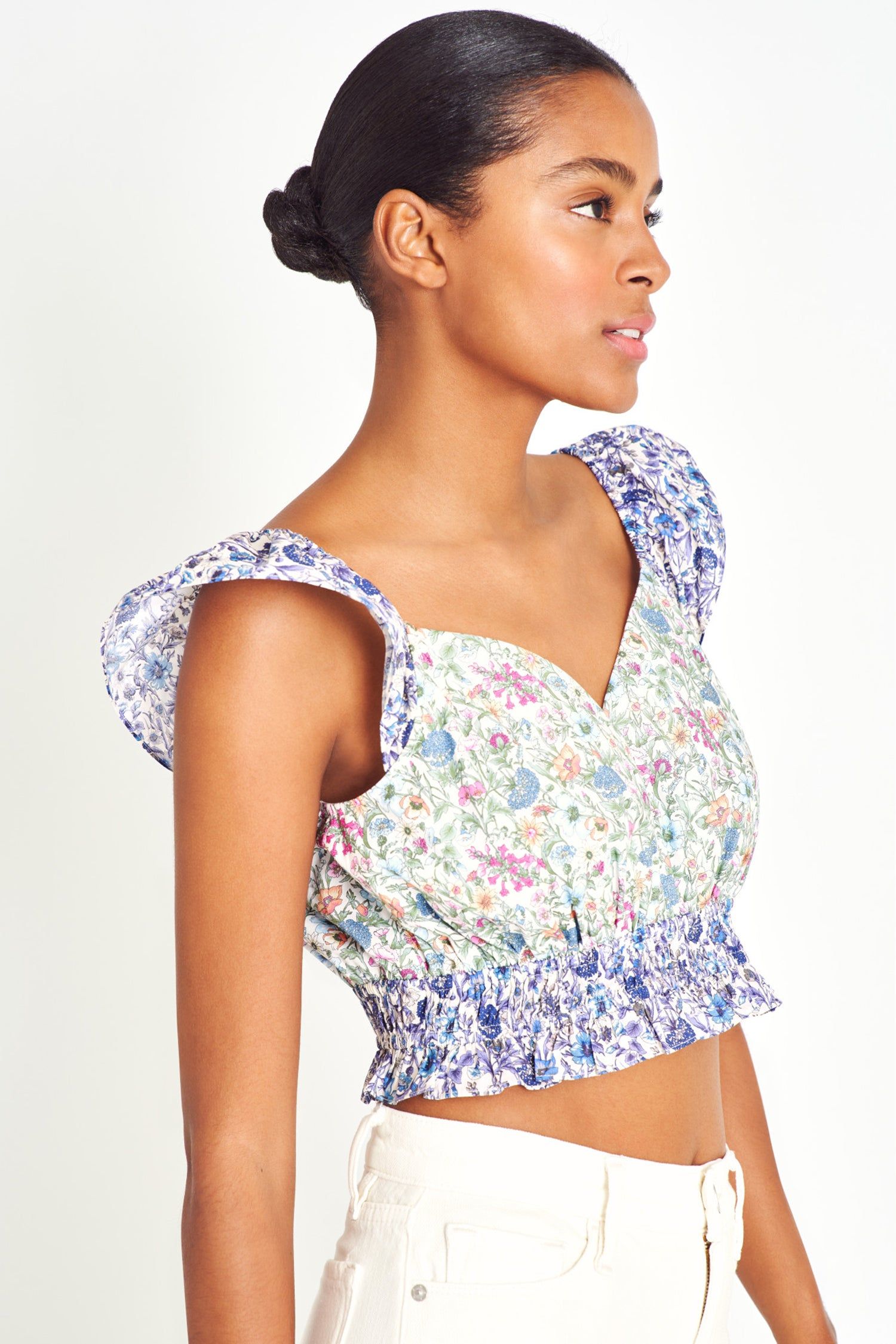 LoveShackFancy x Liberty Drea Crop Top sold by LoveShackFancy product image thumbnail 2