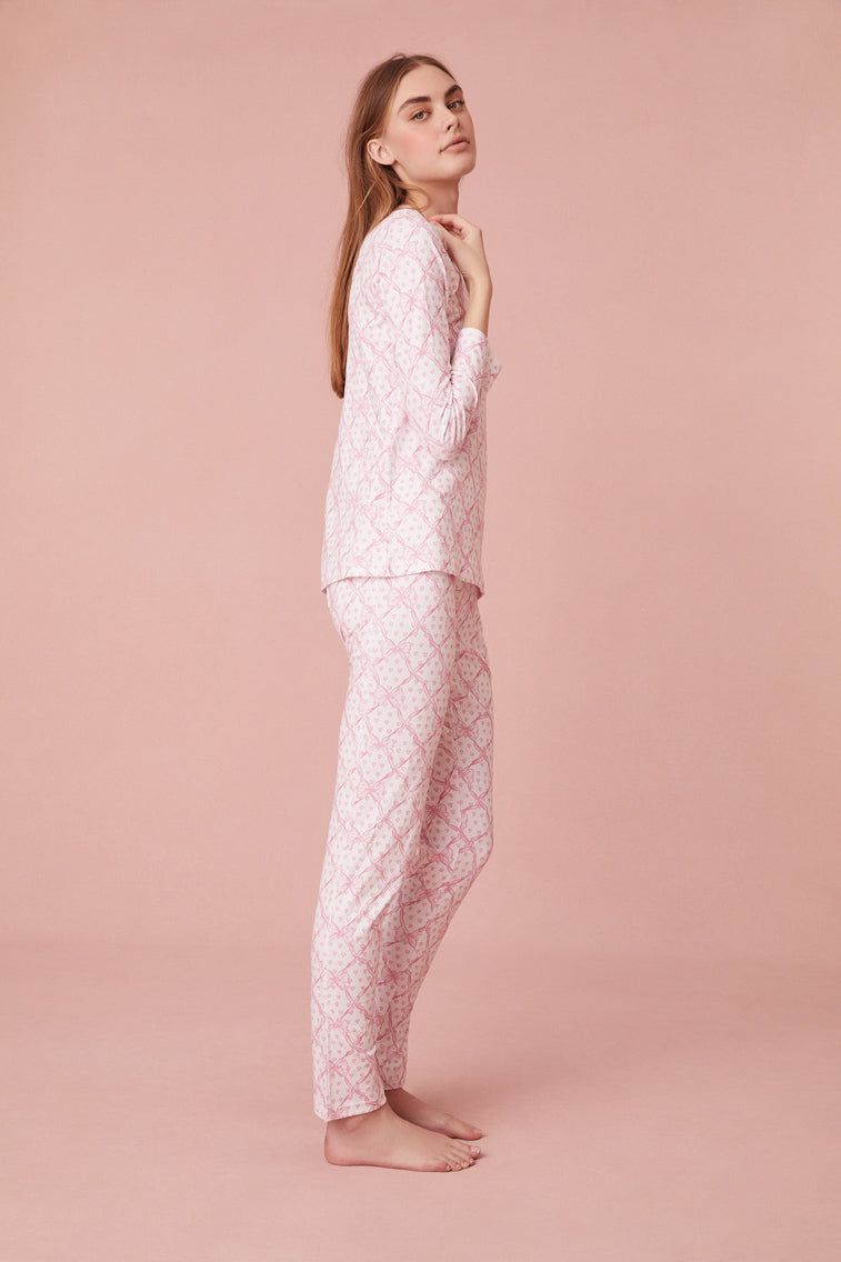 Roller Rabbit x LoveShackFancy Baby Bow Hearts Women's Pajama sold by LoveShackFancy product image thumbnail 4