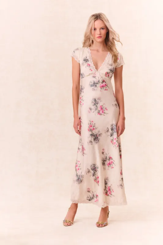Theodore Printed Maxi Dress-FRENCH IVORY sold by LoveShackFancy