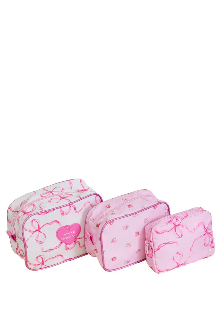 STATE x LoveShackFancy Travel Pouch Set sold by LoveShackFancy product image thumbnail 4