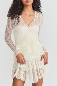 Yana Lace Mini Dress sold by LoveShackFancy