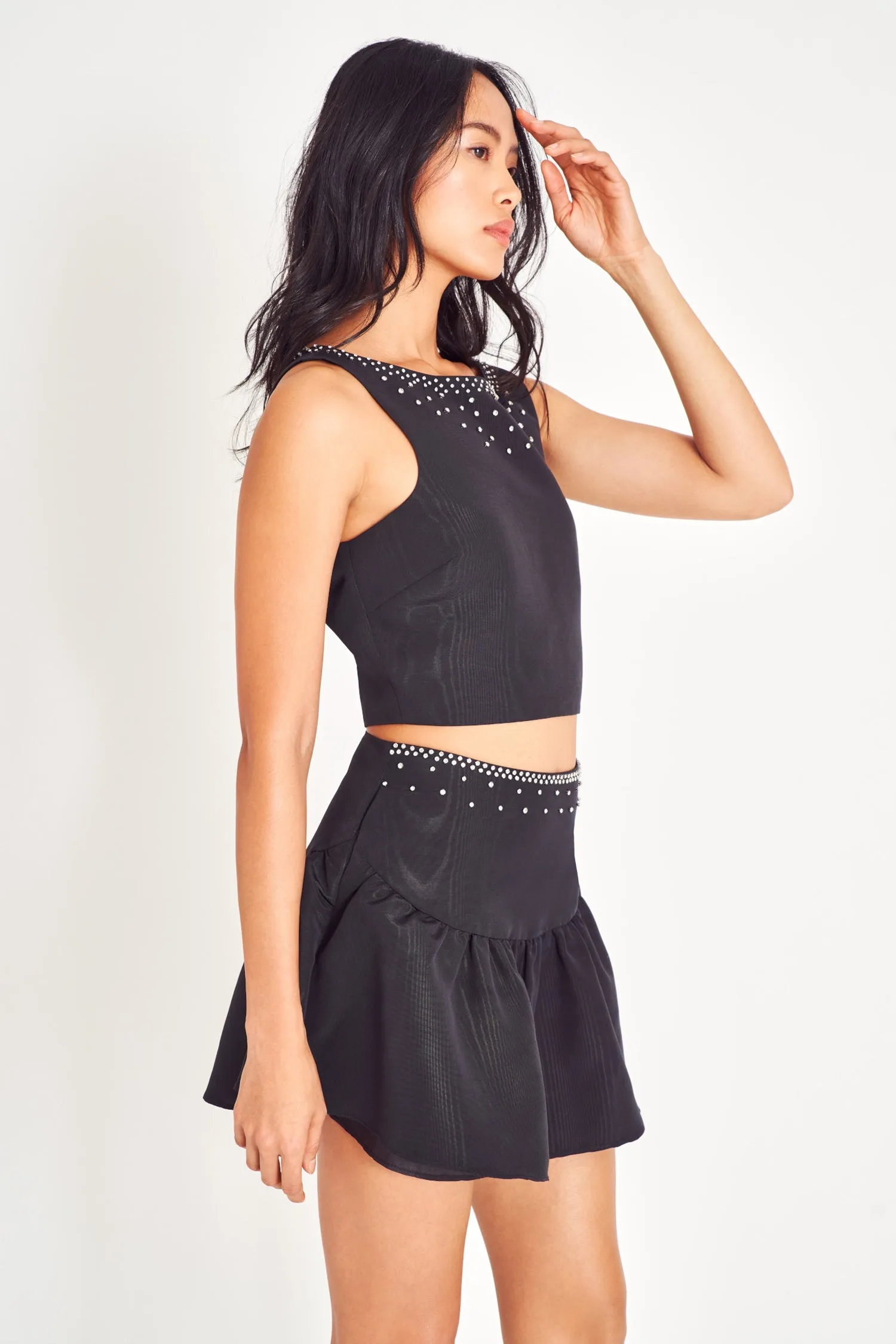 Lively Mini Skirt- BLACK sold by LoveShackFancy product image thumbnail 3