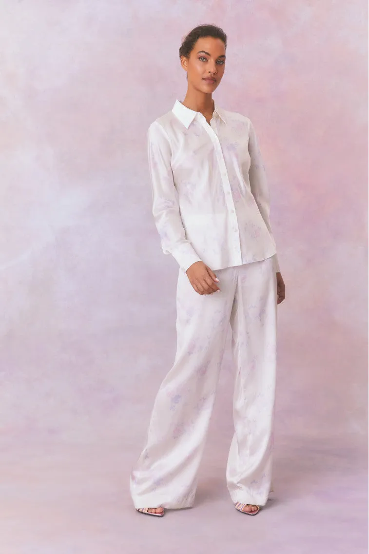 Quintenette Silk Printed Rosette Top sold by LoveShackFancy product image thumbnail 5