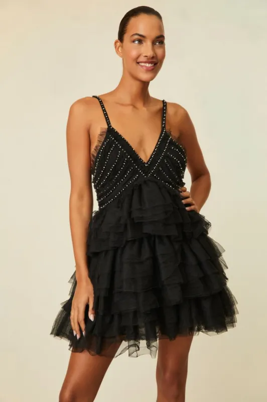 Jude Mini Dress - BLACK sold by LoveShackFancy