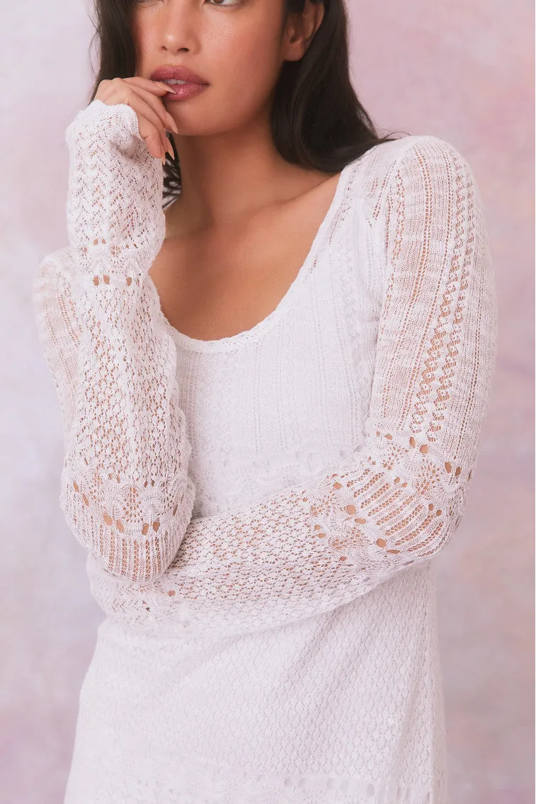 Tilo Pointelle Sheer Maxi Dress sold by LoveShackFancy product image thumbnail 4