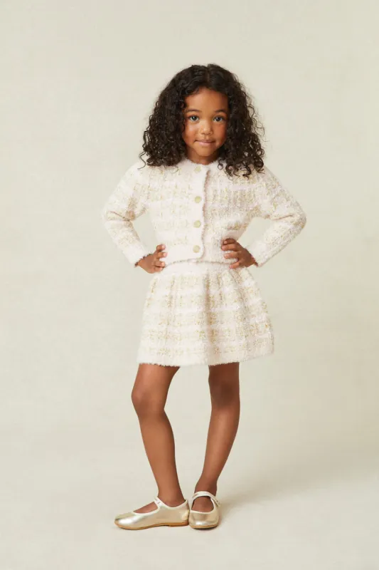 Girls Manitou Tweed Cardigan sold by LoveShackFancy