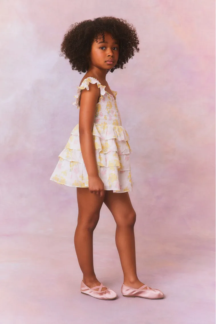 Girls Linoette Mixed Print Cotton Dress sold by LoveShackFancy product image thumbnail 3