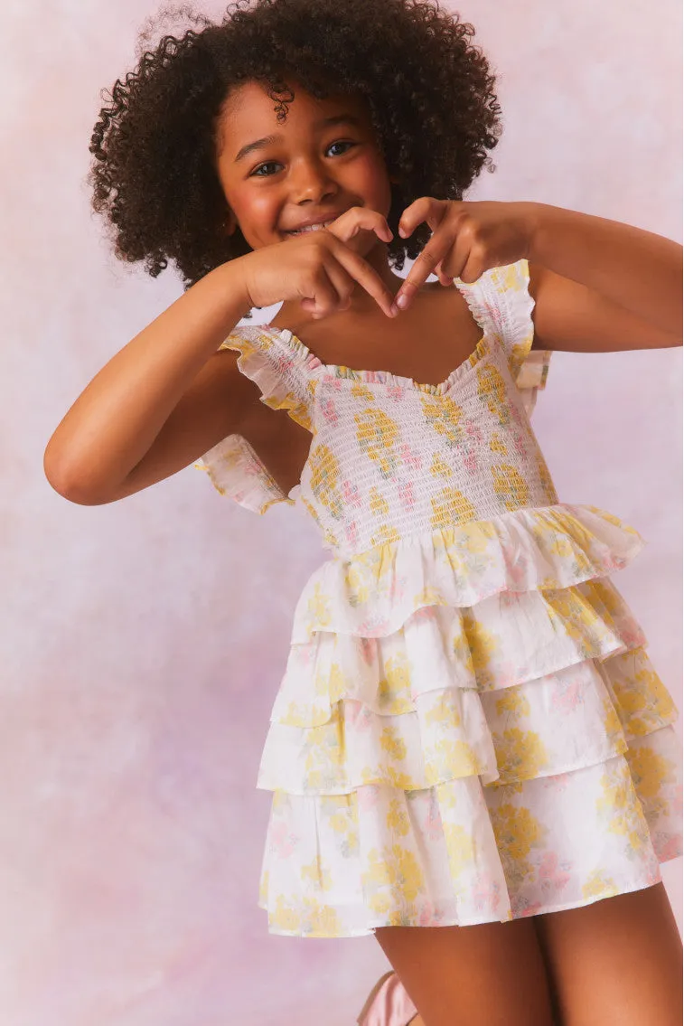 Girls Linoette Mixed Print Cotton Dress sold by LoveShackFancy product image thumbnail 2