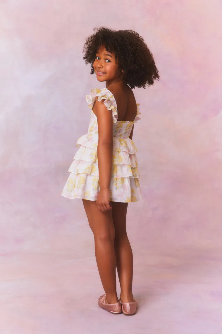 Girls Linoette Mixed Print Cotton Dress sold by LoveShackFancy product image thumbnail 5