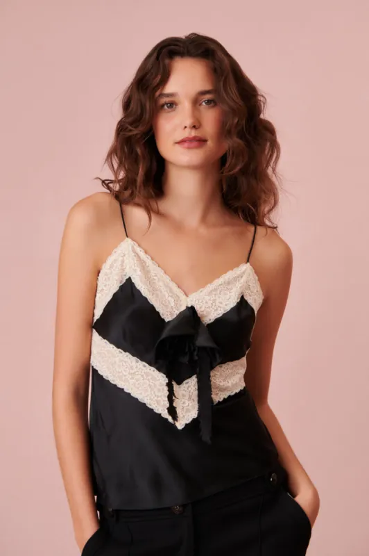 Brimsley Silk Charmeuse Top sold by LoveShackFancy