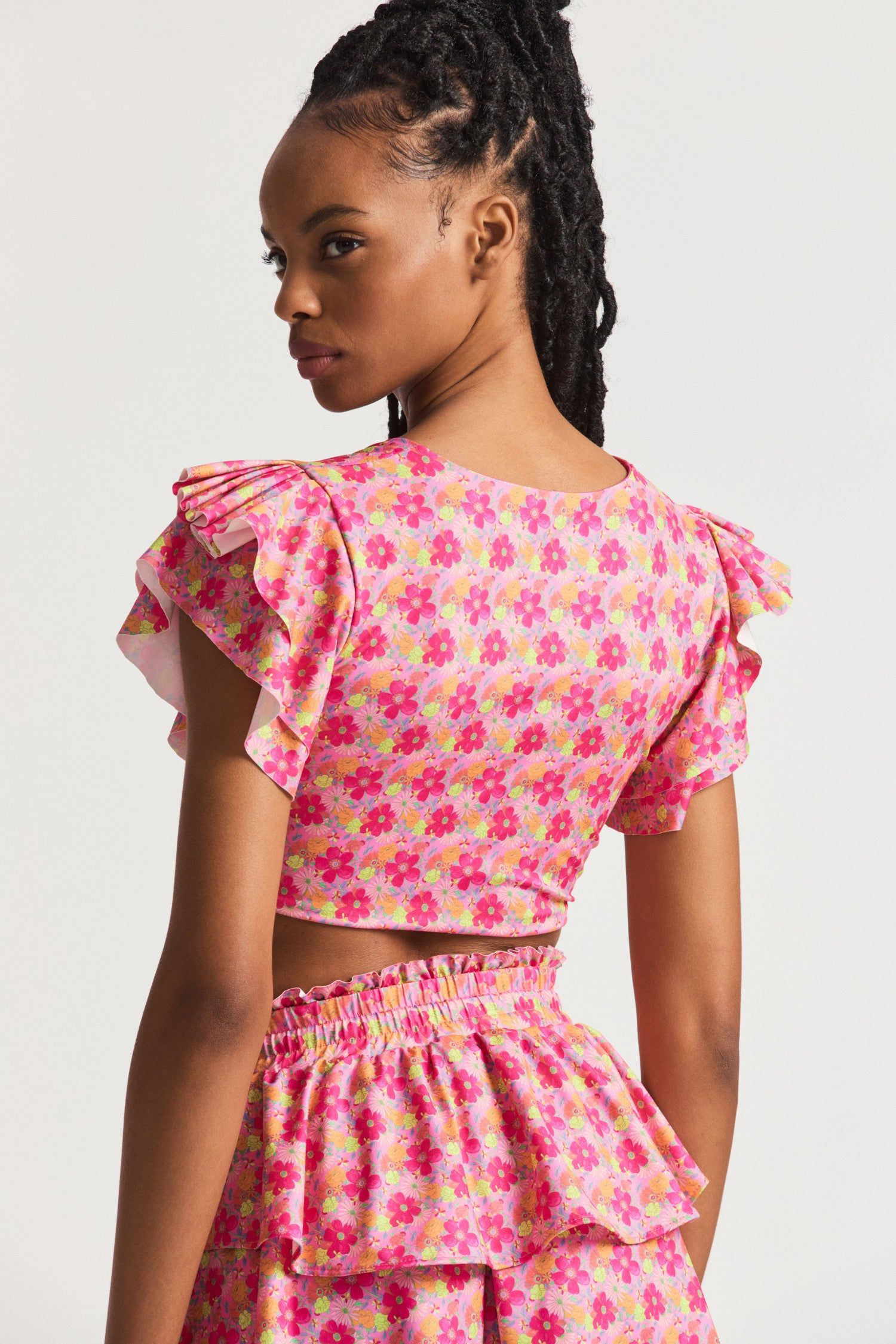 Kiella Ruffle Crop Top sold by LoveShackFancy product image thumbnail 5