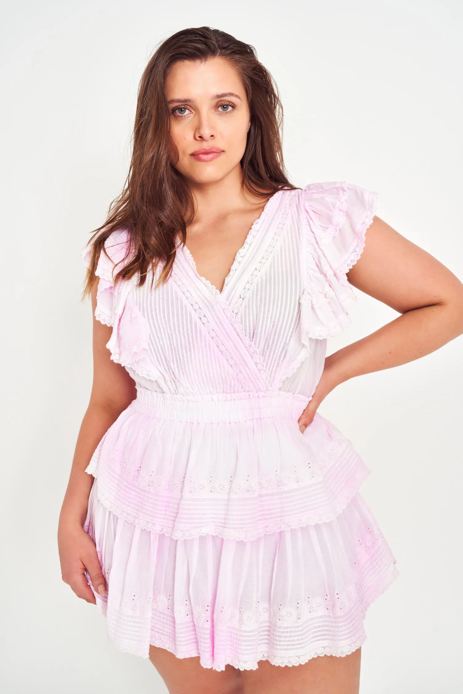 Gwen Mini Dress - PEONY PINK sold by LoveShackFancy product image thumbnail 2