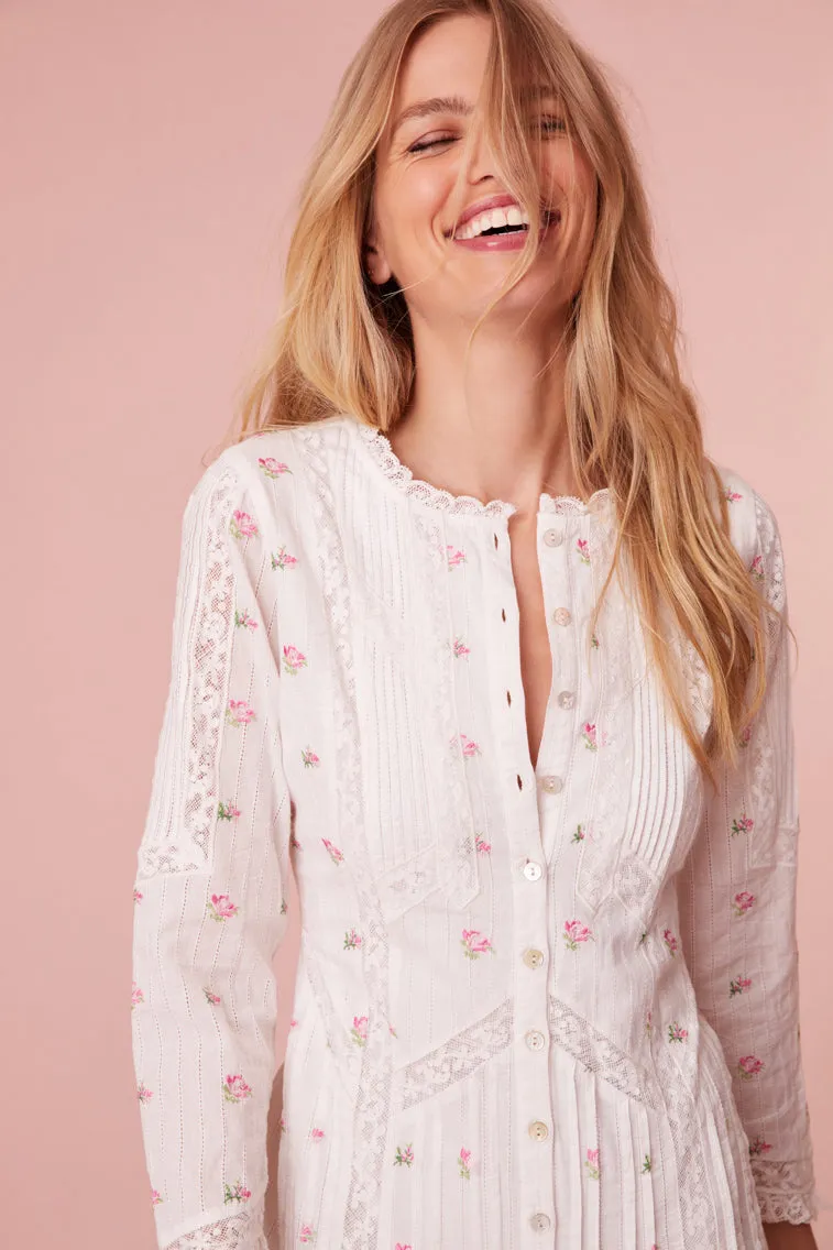 Avin Cotton Embroidered Midi Dress sold by LoveShackFancy product image thumbnail 3