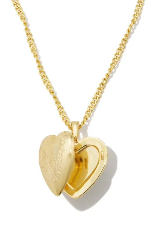 Kendra Scott x LoveShackFancy Locket Necklace in Gold sold by LoveShackFancy