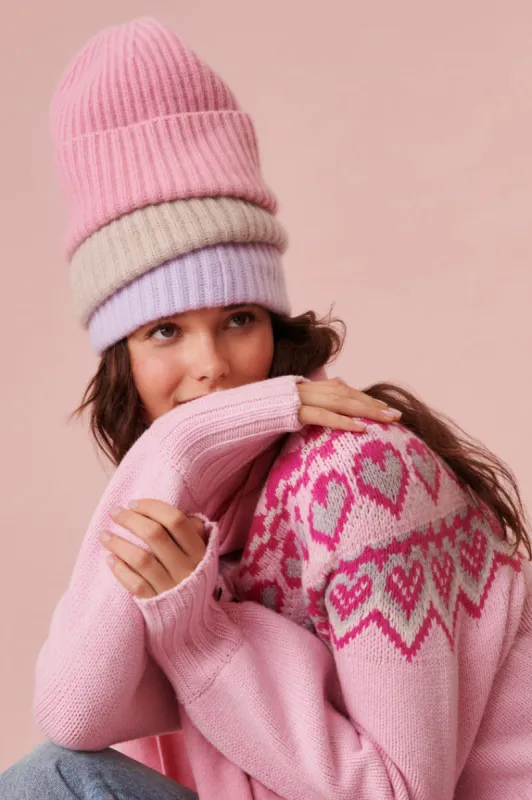 White+Warren Cashmere Luxe Ribbed Beanie sold by LoveShackFancy