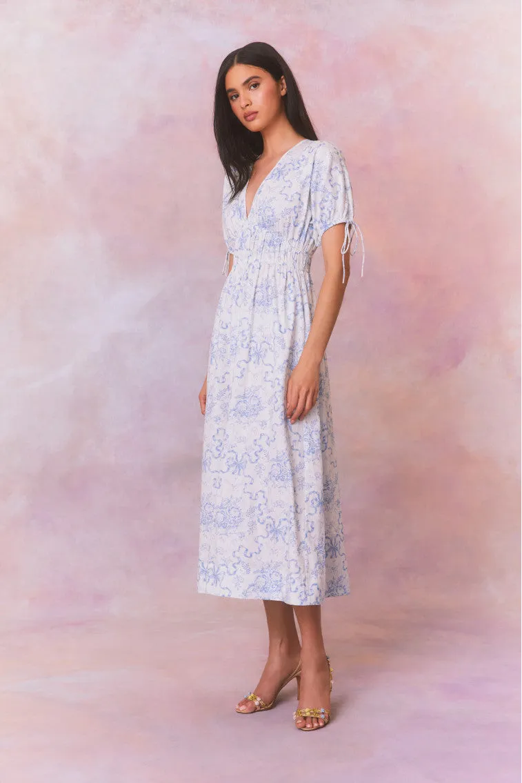 Mastey Bow Print Midi Dress sold by LoveShackFancy product image thumbnail 5