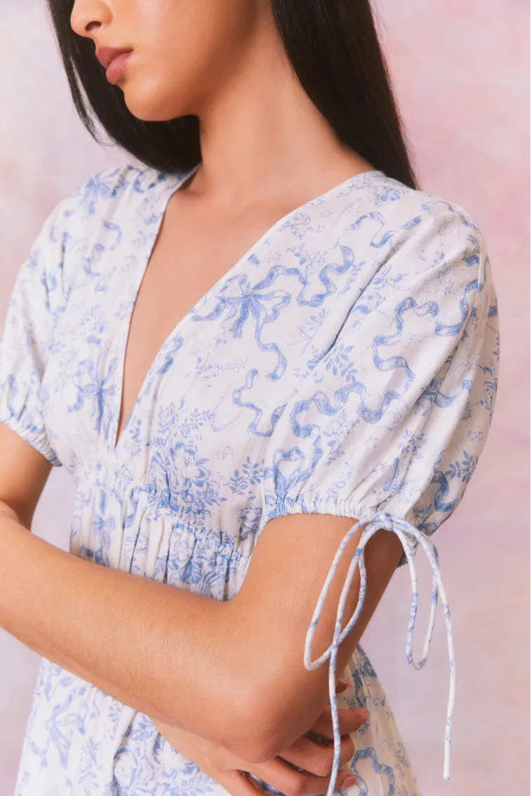 Mastey Bow Print Midi Dress sold by LoveShackFancy product image thumbnail 2