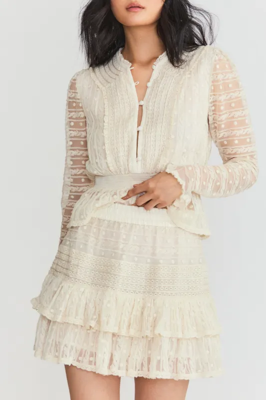 Baine Lace Blouse sold by LoveShackFancy