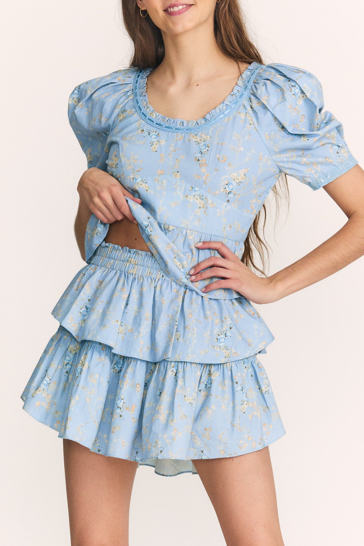 Ruffle Mini Skirt sold by LoveShackFancy