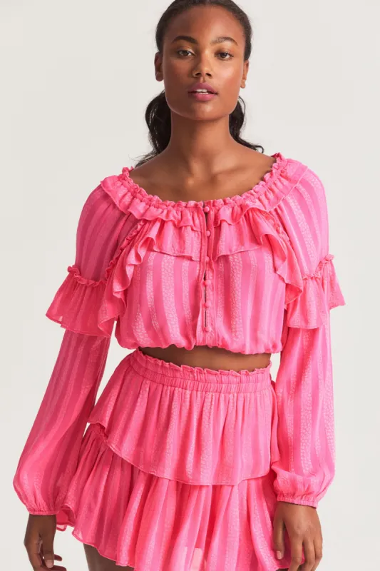 Ruffle Popover Top sold by LoveShackFancy