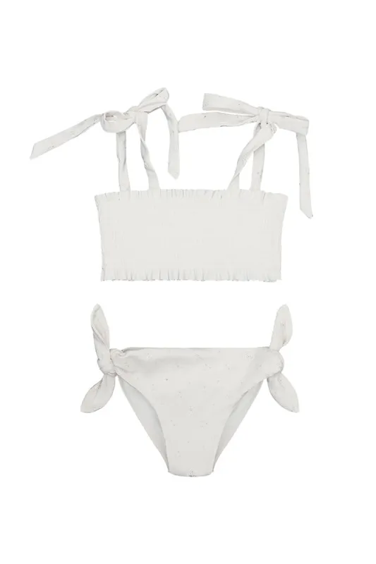 Girls Zarina Smocked Bikini Swim Set sold by LoveShackFancy