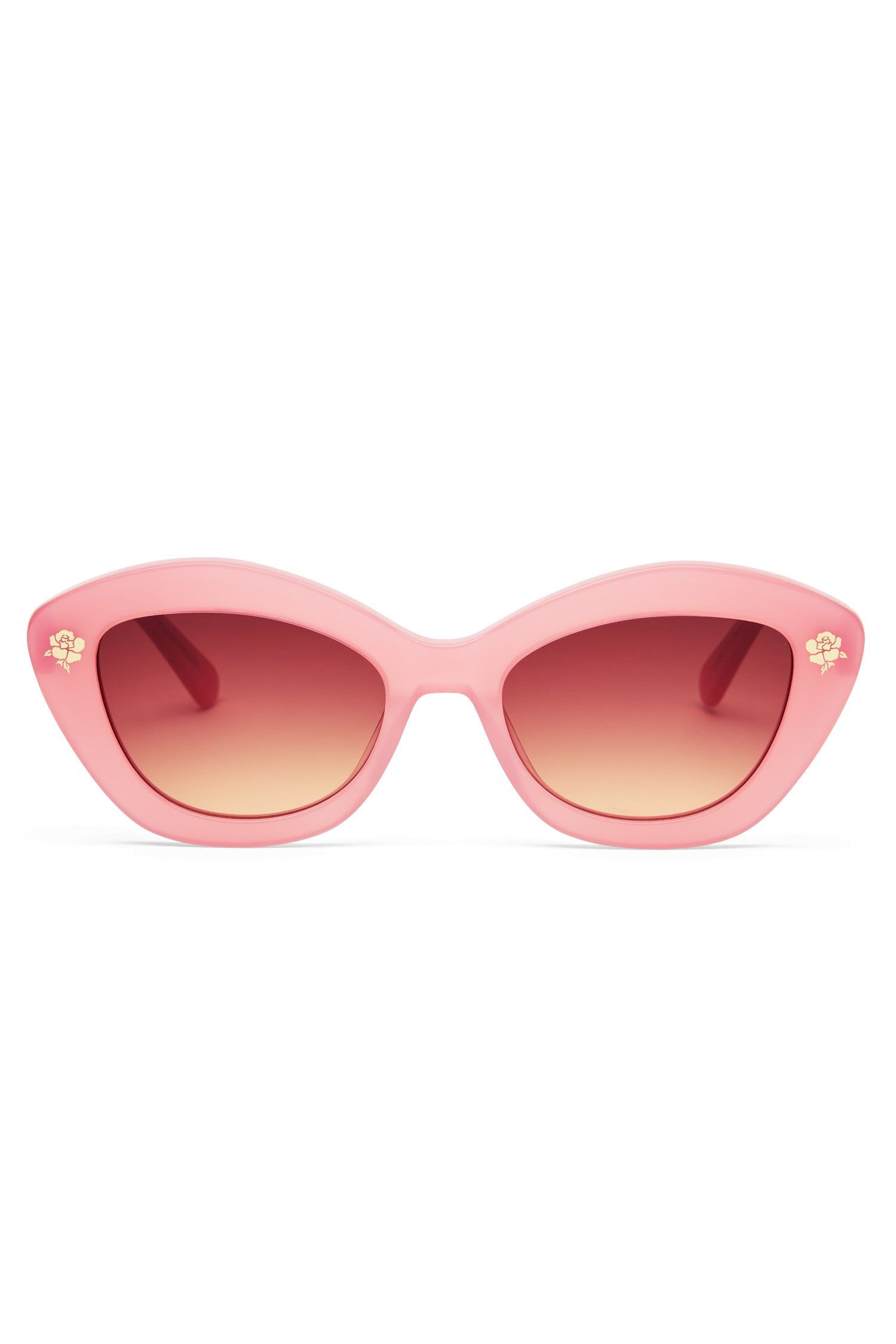 Hessel Cat Eye Sunglasses - PEONY PINK sold by LoveShackFancy