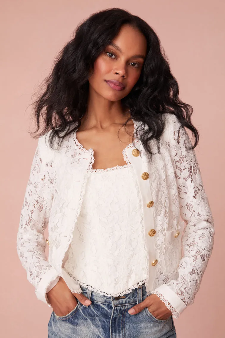 Richard Sheer Lace Jacket sold by LoveShackFancy product image thumbnail 4