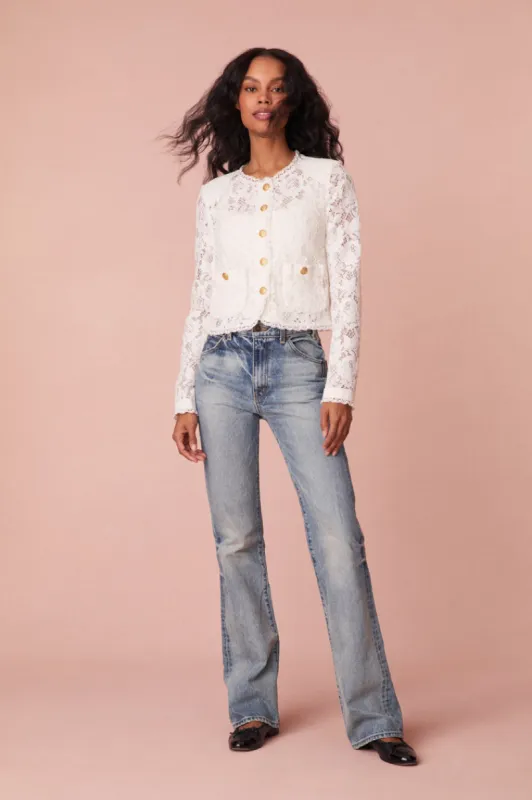 Richard Sheer Lace Jacket made by LoveShackFancy