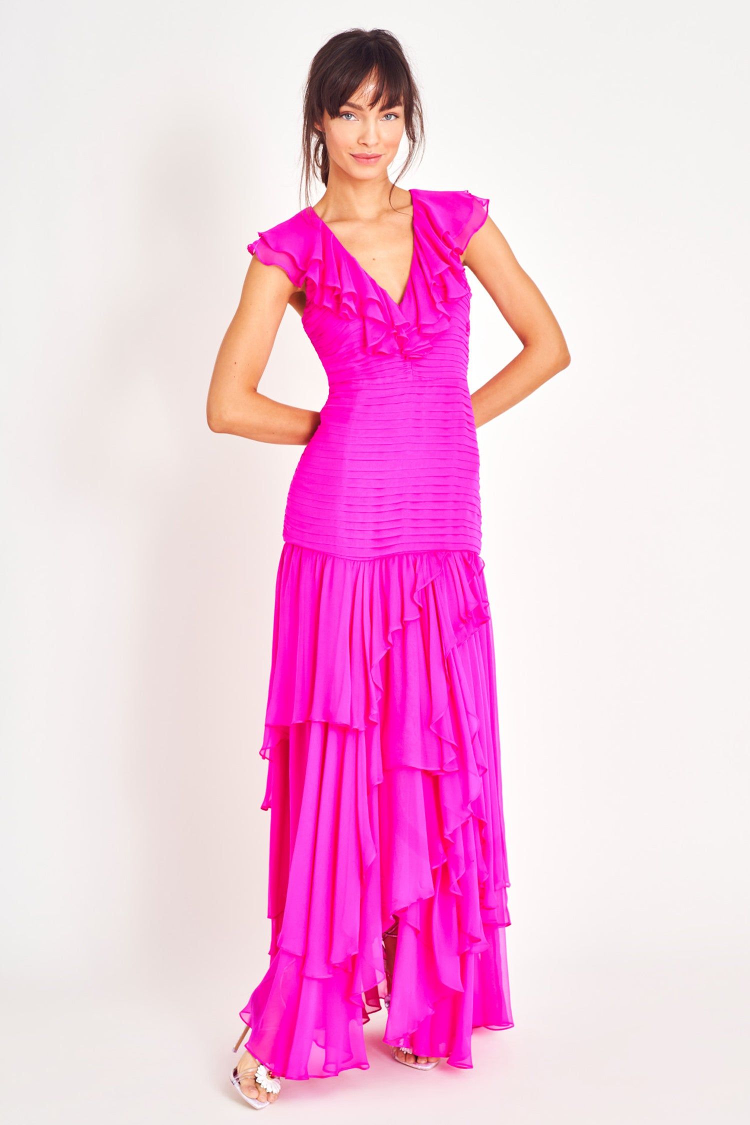 Tini Silk Maxi Dress sold by LoveShackFancy