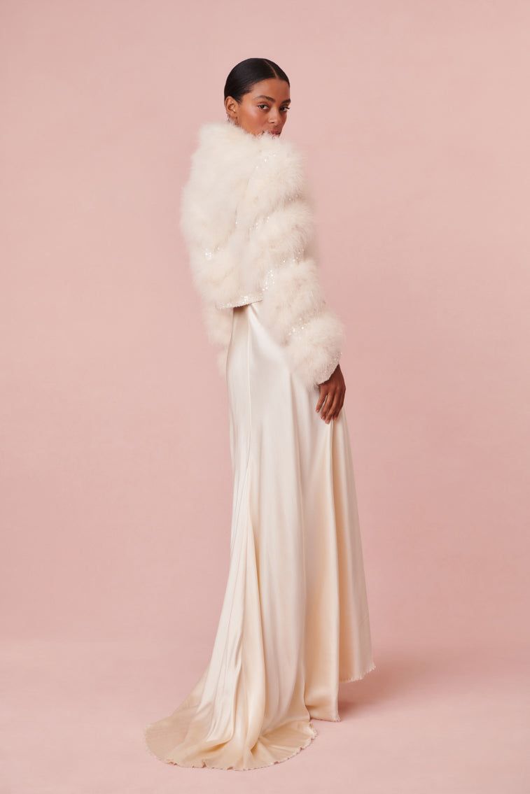 Curran Marabou Feather Jacket sold by LoveShackFancy product image thumbnail 5