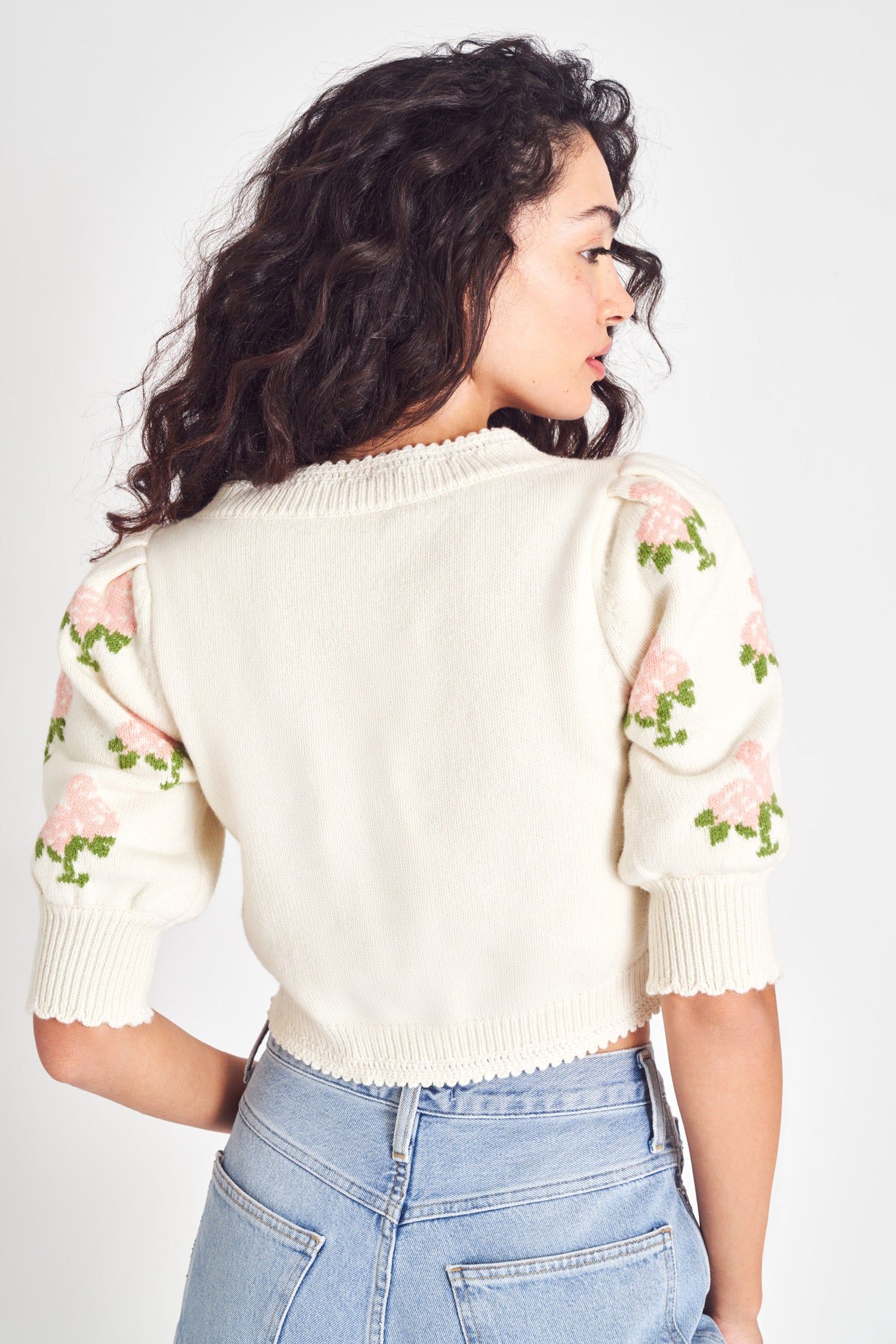 Malibu Crop Cardigan sold by LoveShackFancy product image thumbnail 3
